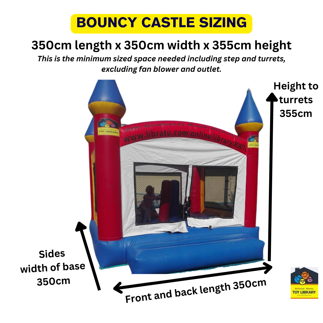 Bouncy castle size